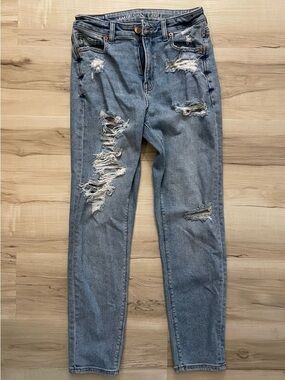 American Eagle Outfitters Light Blue Distressed Skinny Jeans